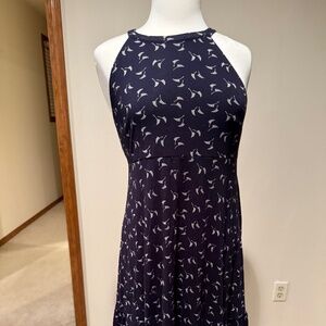 Ann Taylor Loft Fan-print Tiered dress